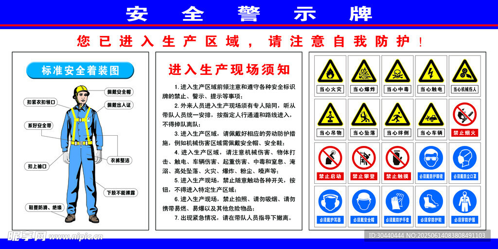 安全警示标识展示