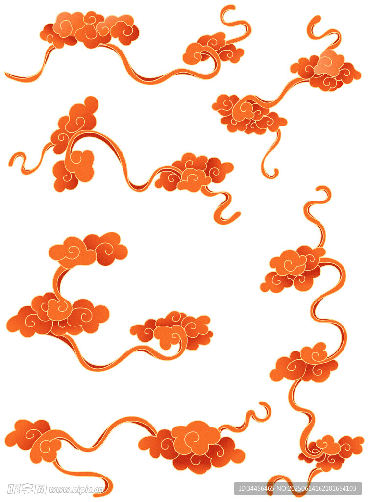 敦煌花纹AI矢量祥云