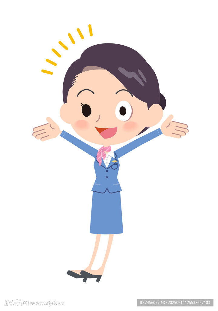 开心的职业女性张开双臂