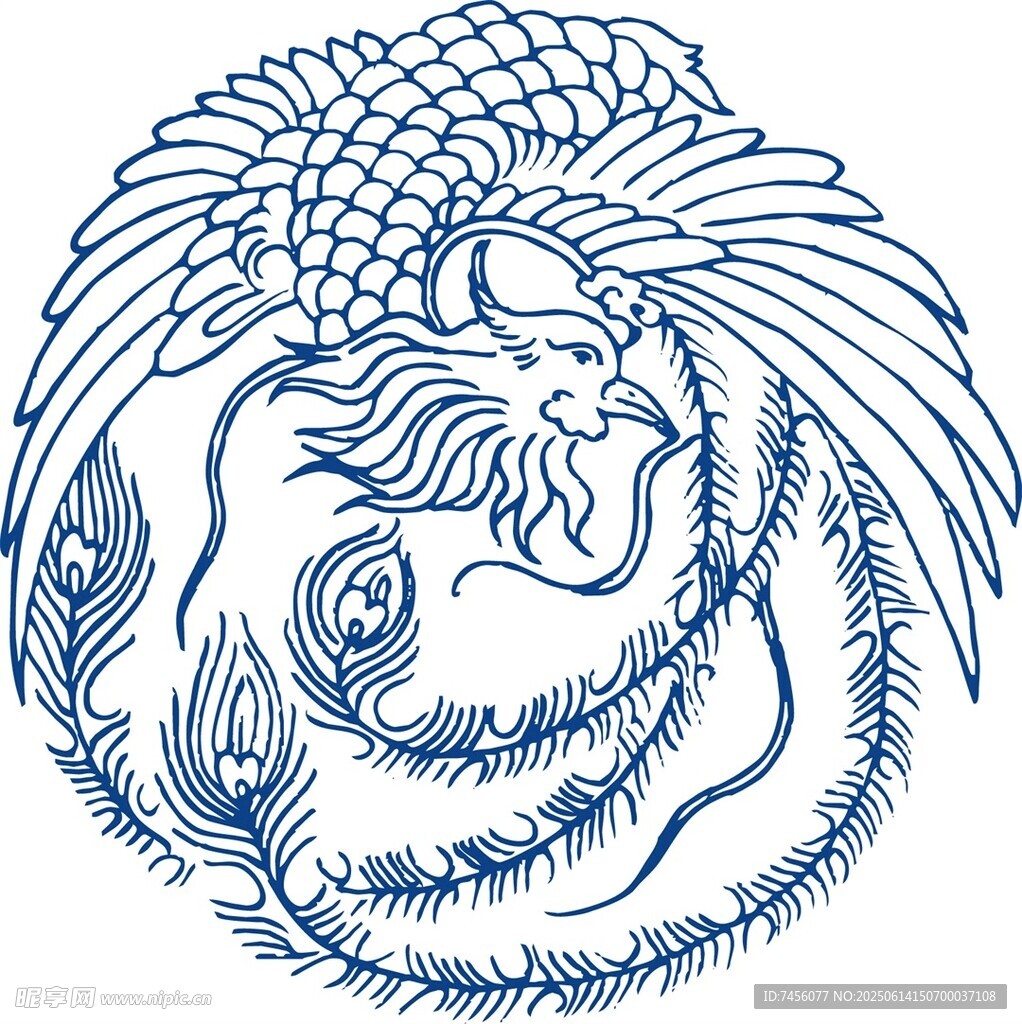 传统龙凤图腾图案