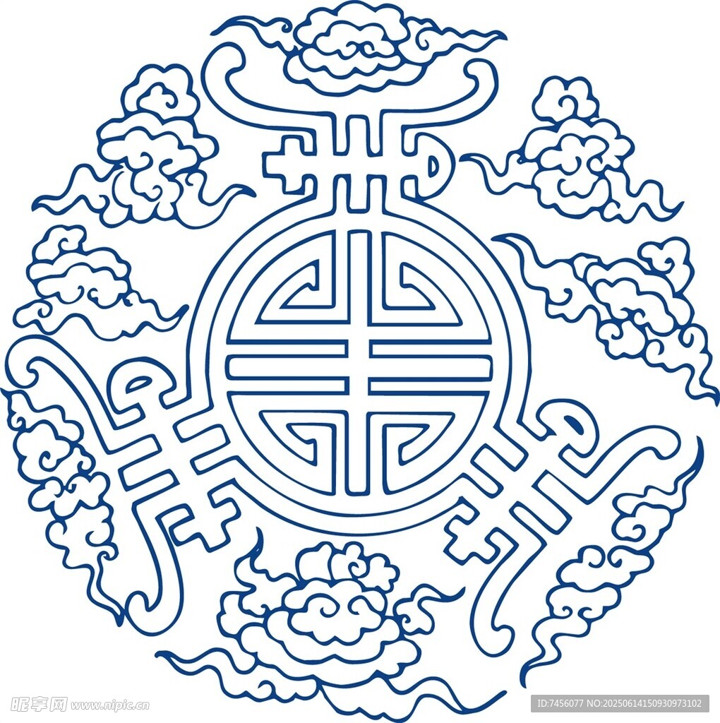 传统中式福寿纹吉祥图案