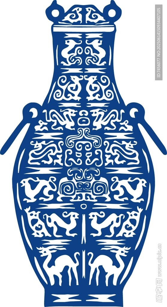 青花瓷瓶图案