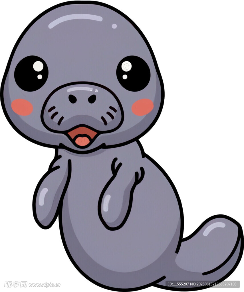 可爱卡通海豹形象