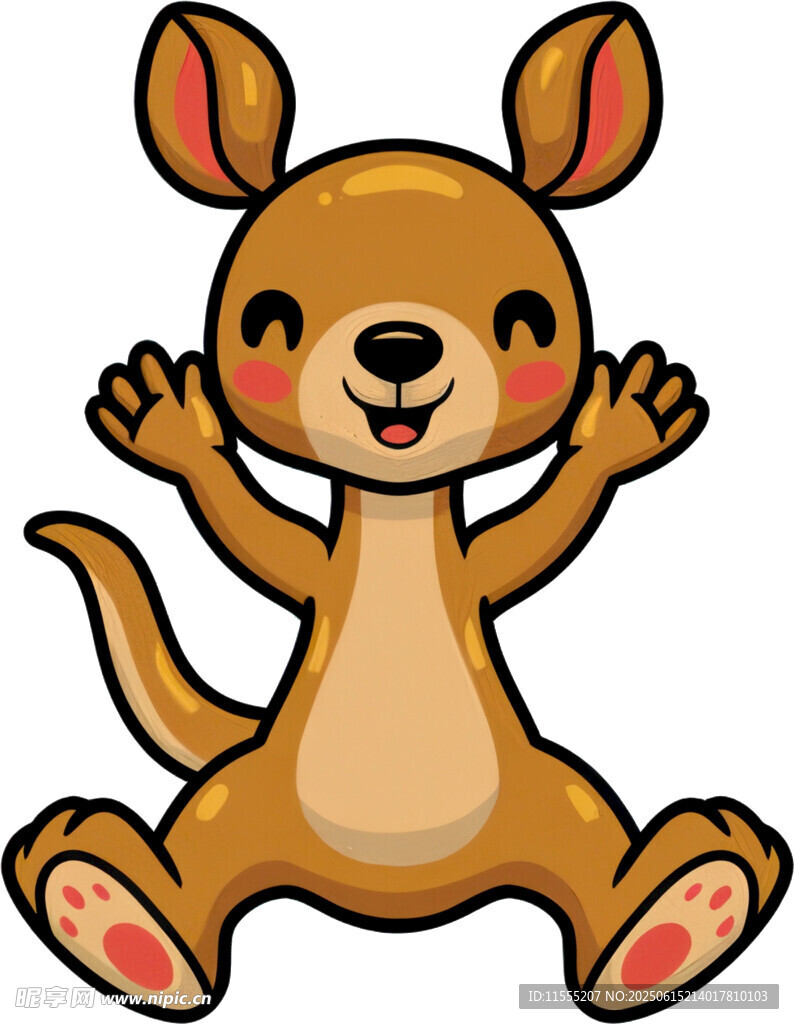 可爱袋鼠卡通形象