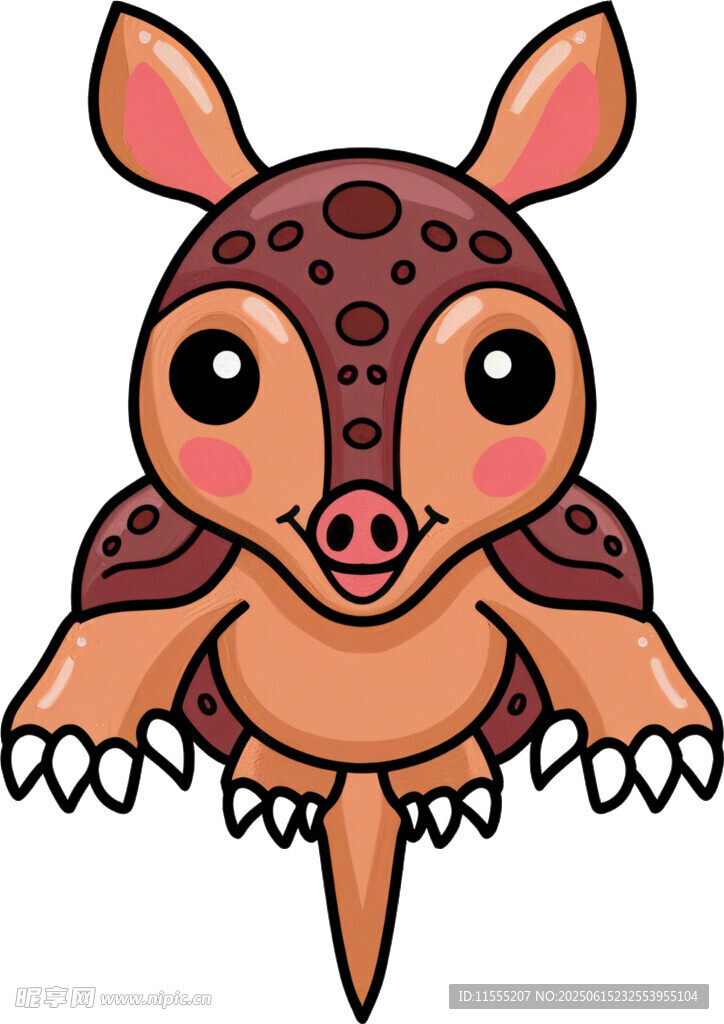 可爱卡通穿山甲形象