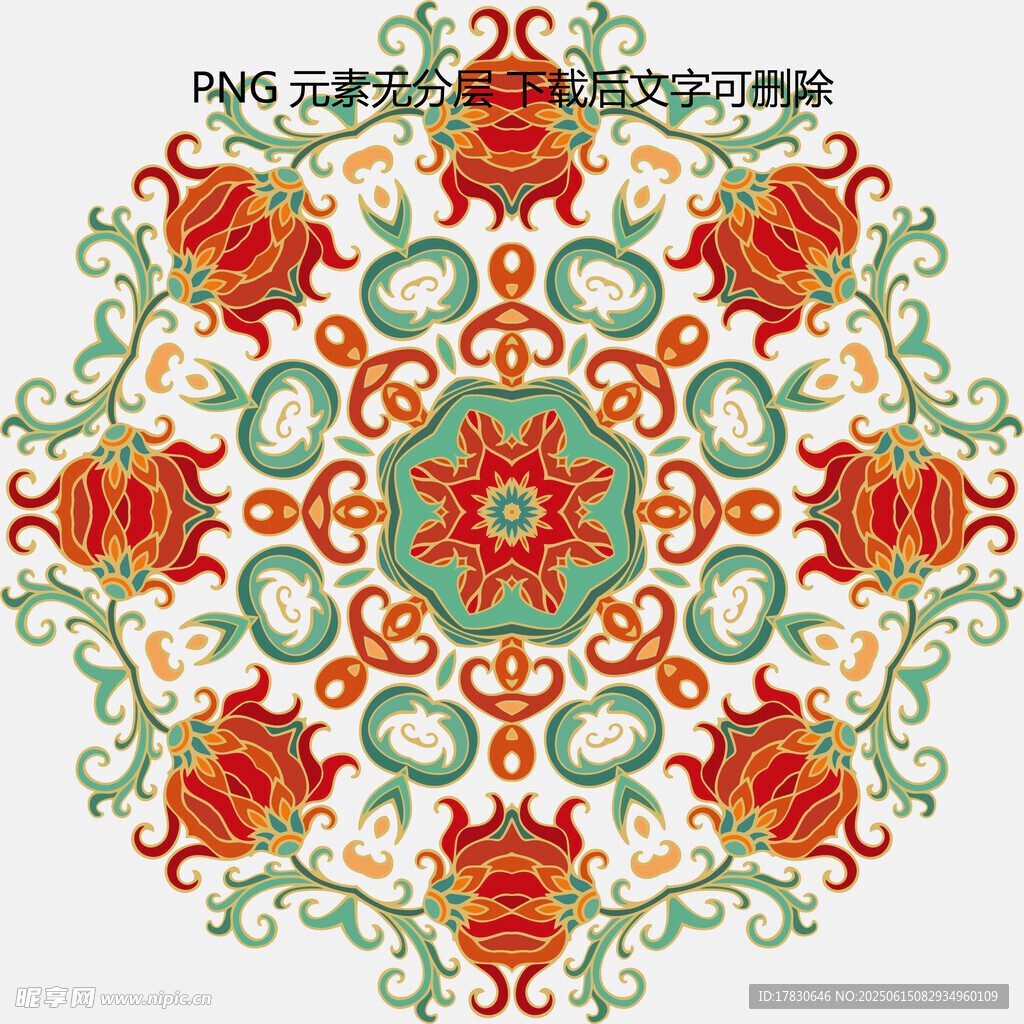 精美传统花卉图案装饰画