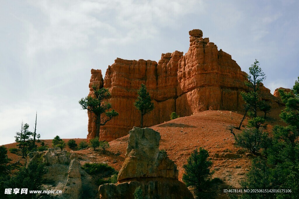 红色砂岩地貌景观
