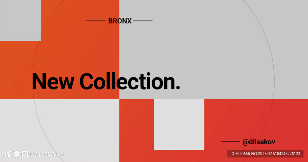 横版红色简约版式    