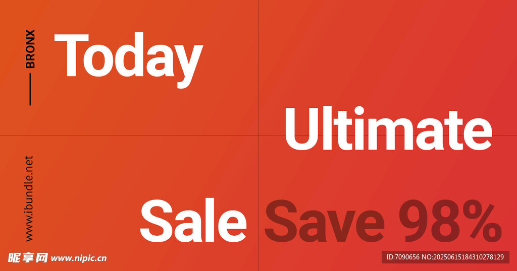 横版红色简约版式    