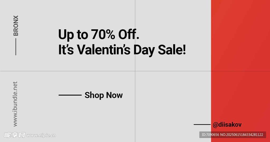 横版红色简约版式    