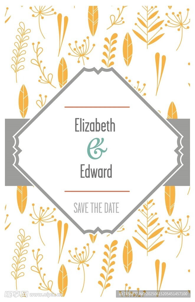 婚礼请柬装饰图案设计