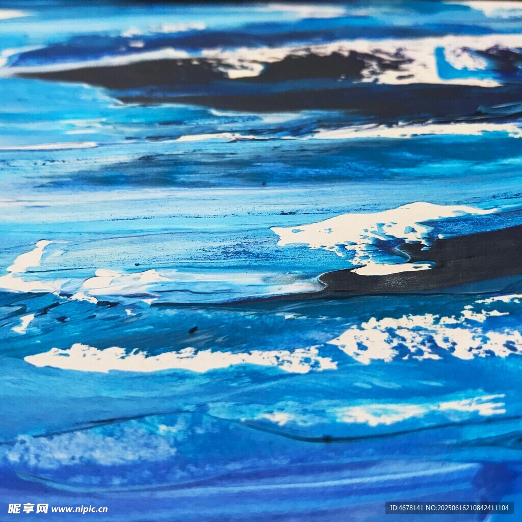 蓝色海洋抽象画