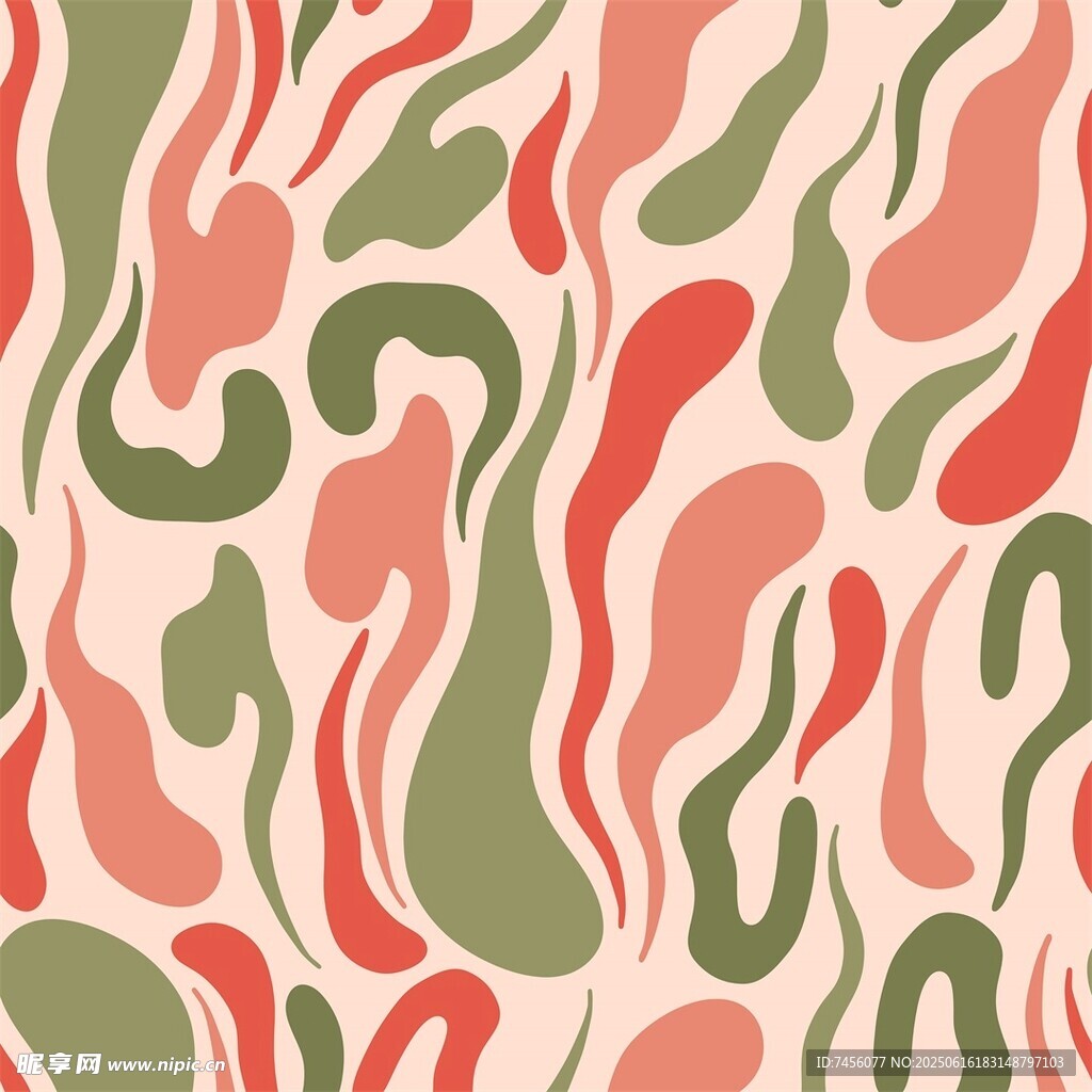 抽象多彩波浪纹理图案