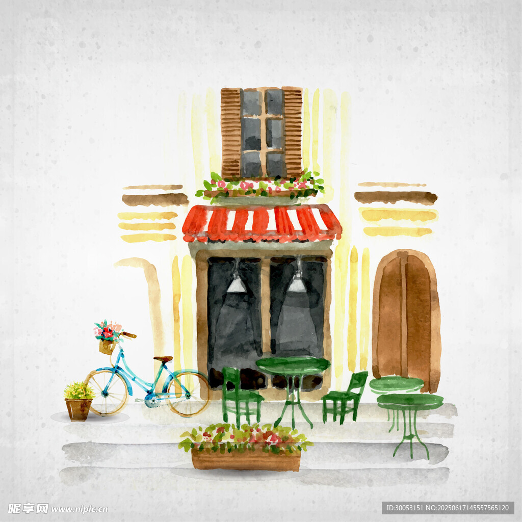 复古风格街边小店模型