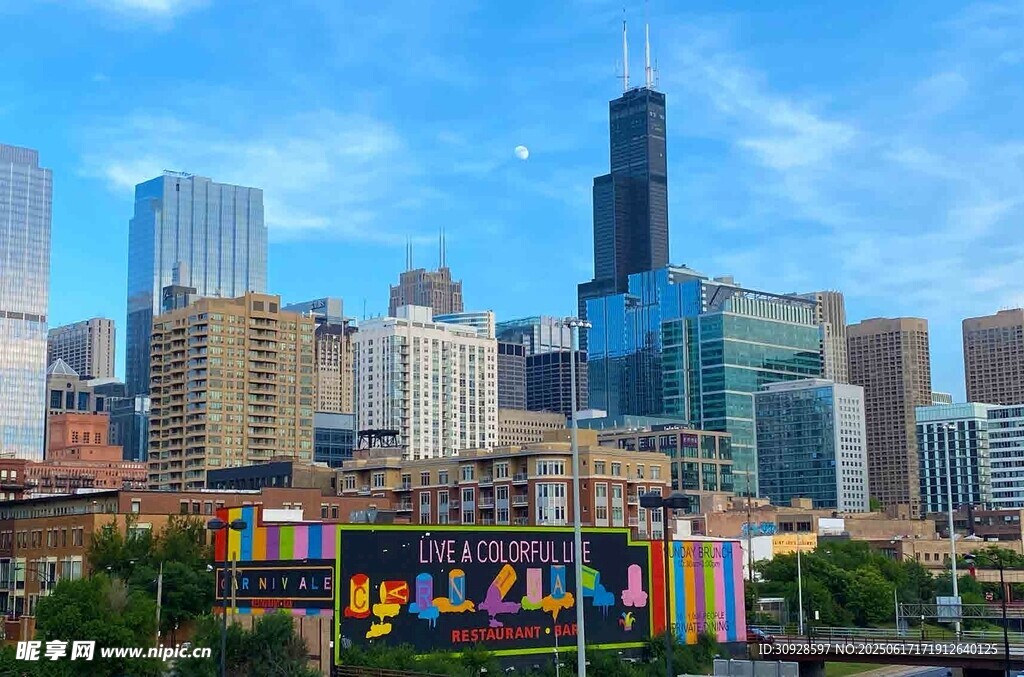 芝加哥城市天际线景观