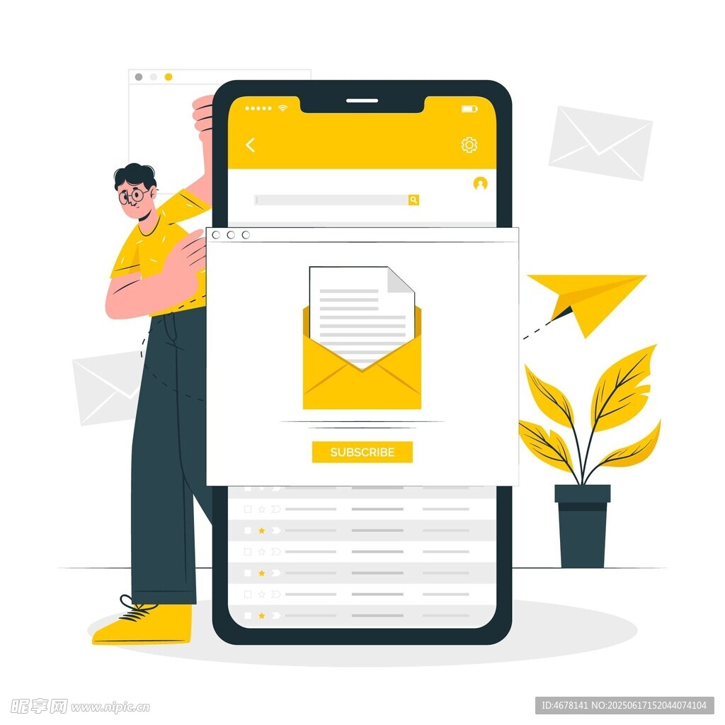 手机端邮件操作场景图