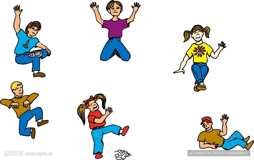 多样活力儿童运动瞬间