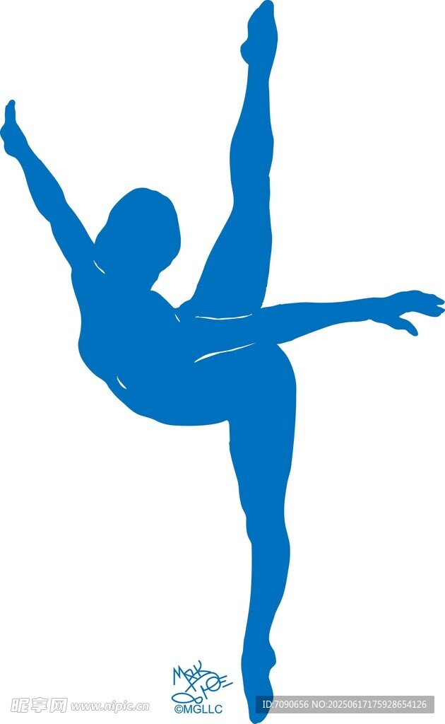 优雅芭蕾舞者剪影