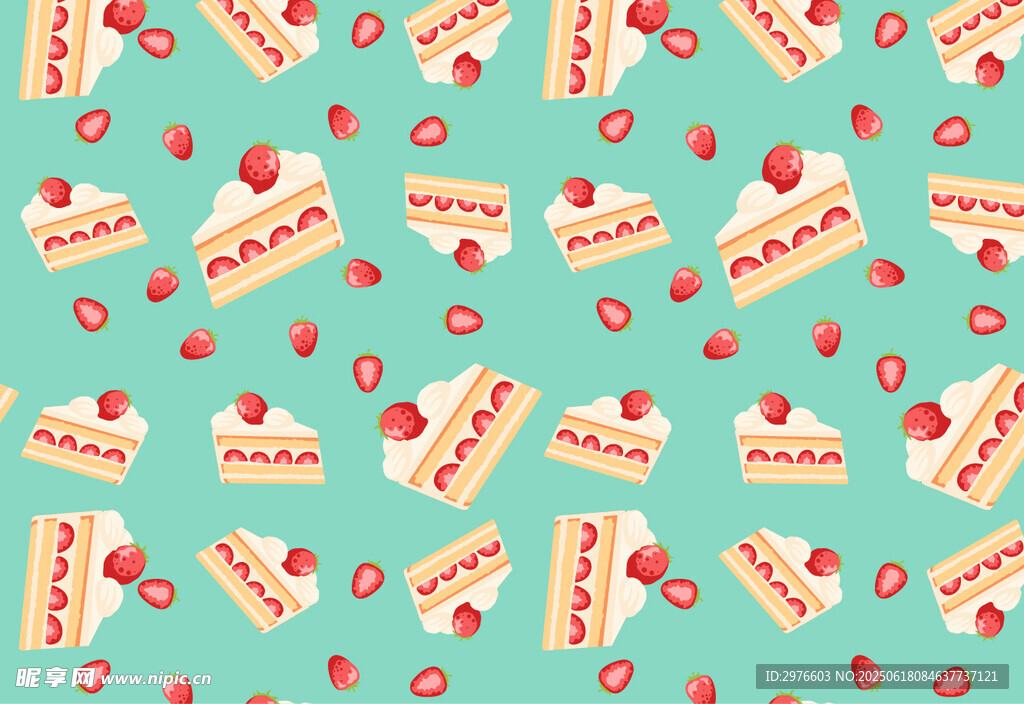 甜美蛋糕图案背景