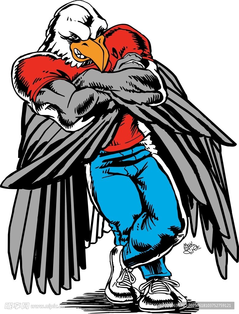 拟人老鹰酷炫装扮