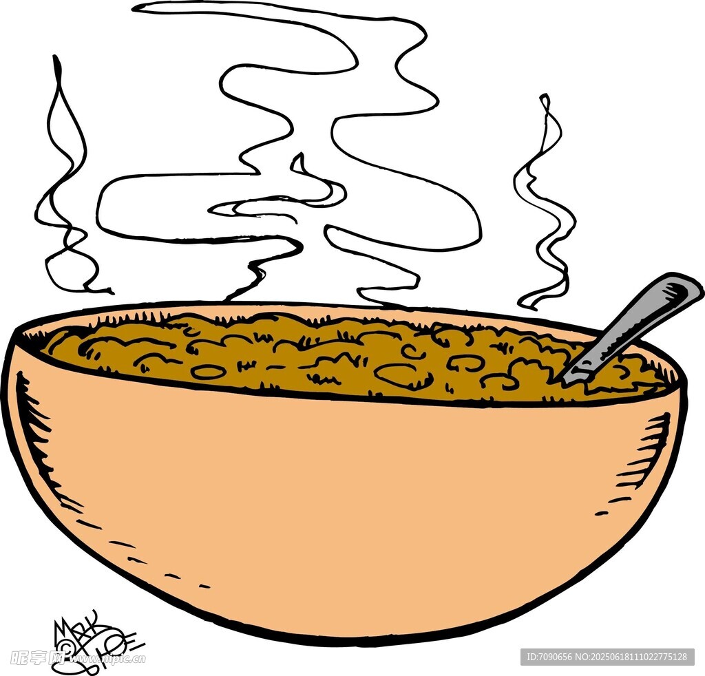 热气腾腾的一碗美味汤羹