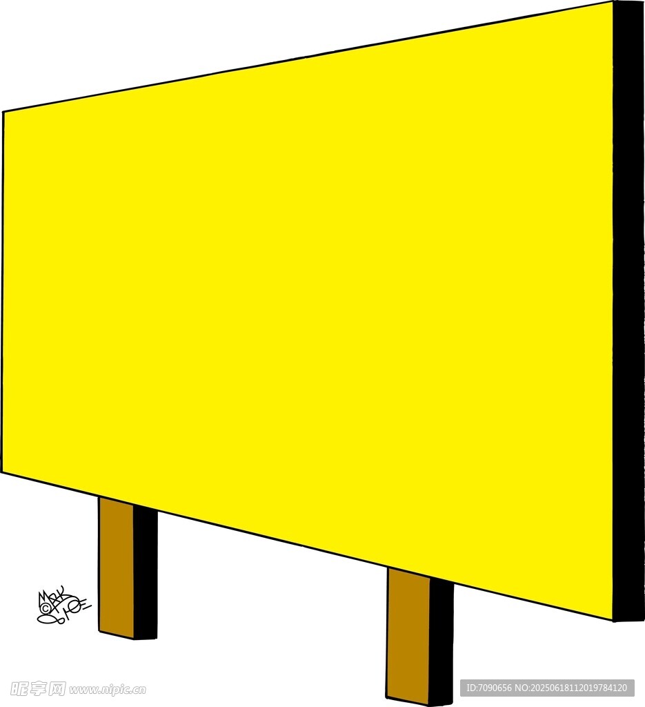 空白广告牌展示