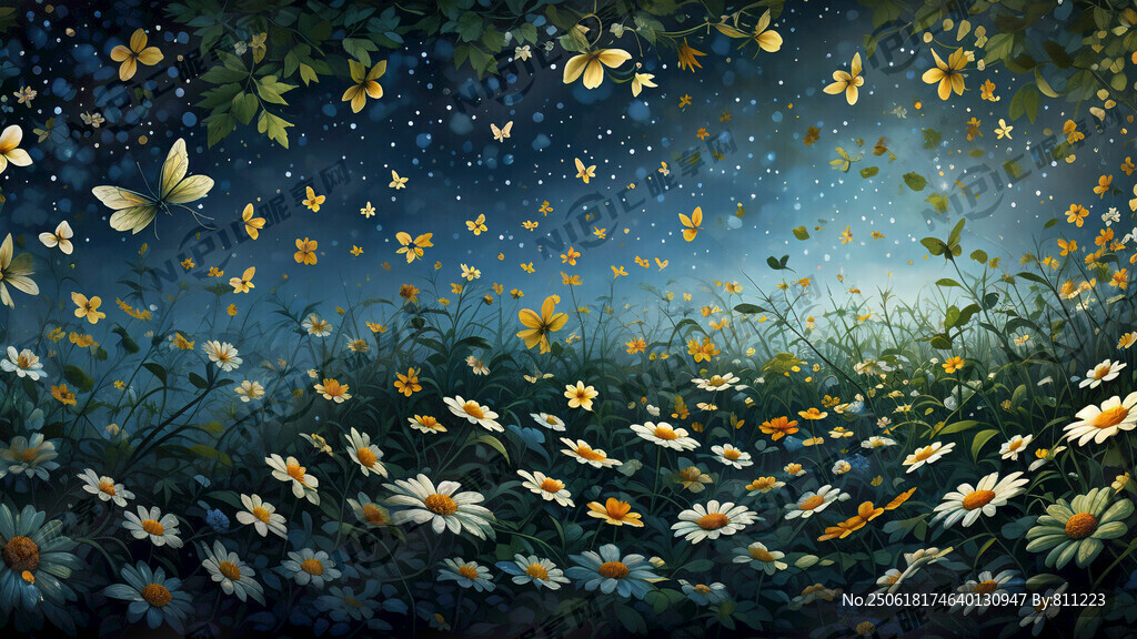 绿叶相配 鲜花开得绚丽