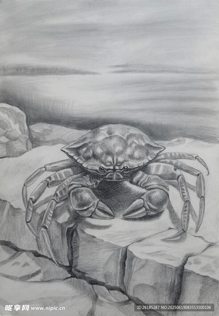 素描螃蟹