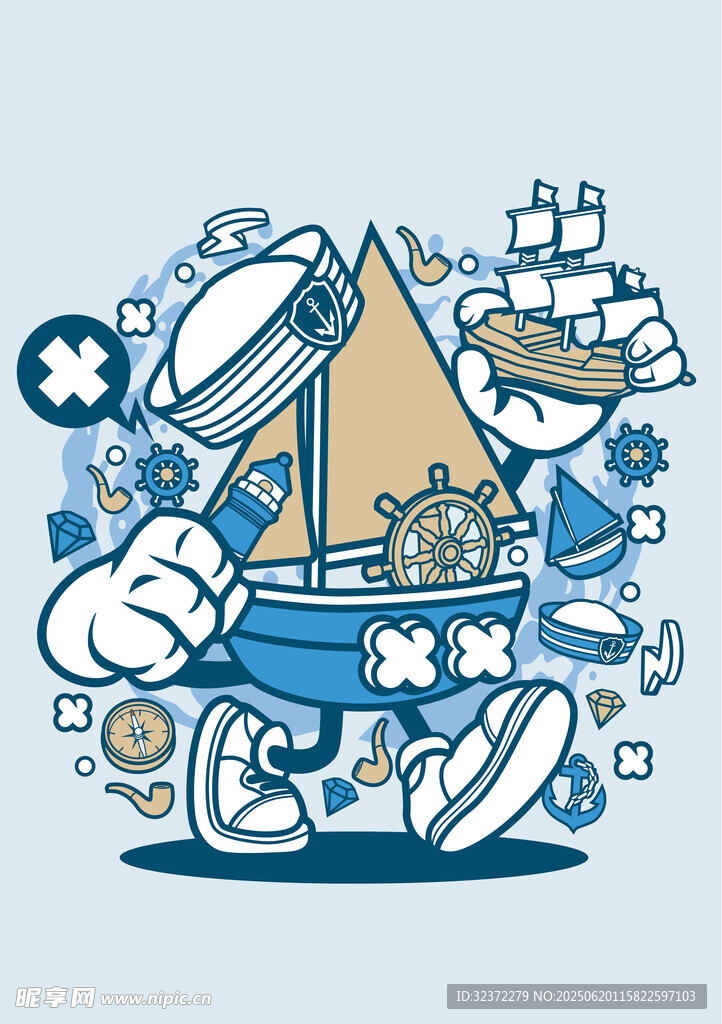 创意工具与箭头插画设计