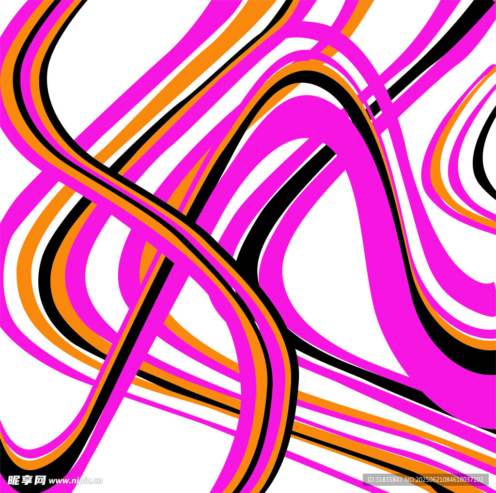 绚丽多彩的抽象线条图案