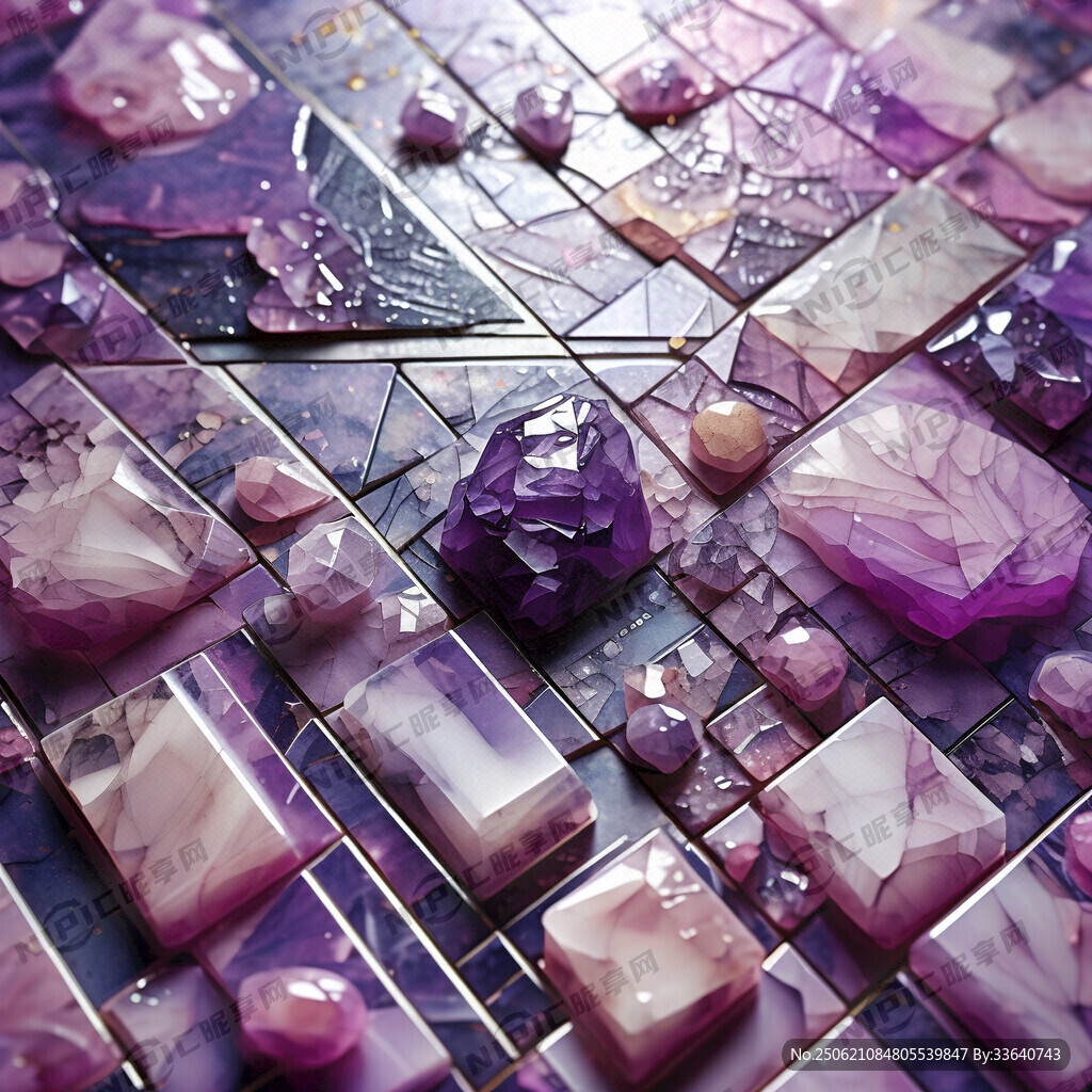 各种紫粉色玻璃瓷砖