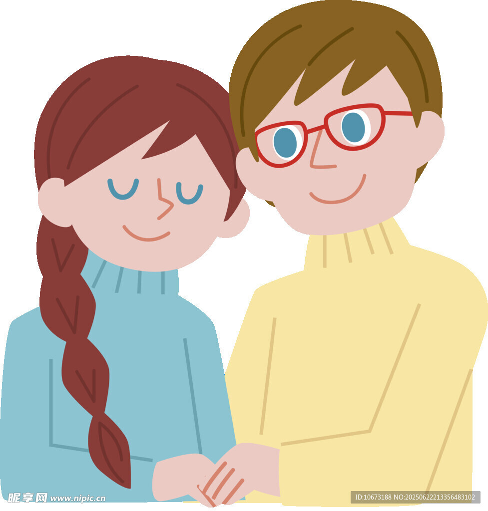 温馨兄妹牵手瞬间