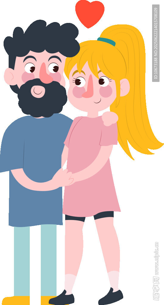 甜蜜情侣相拥示爱