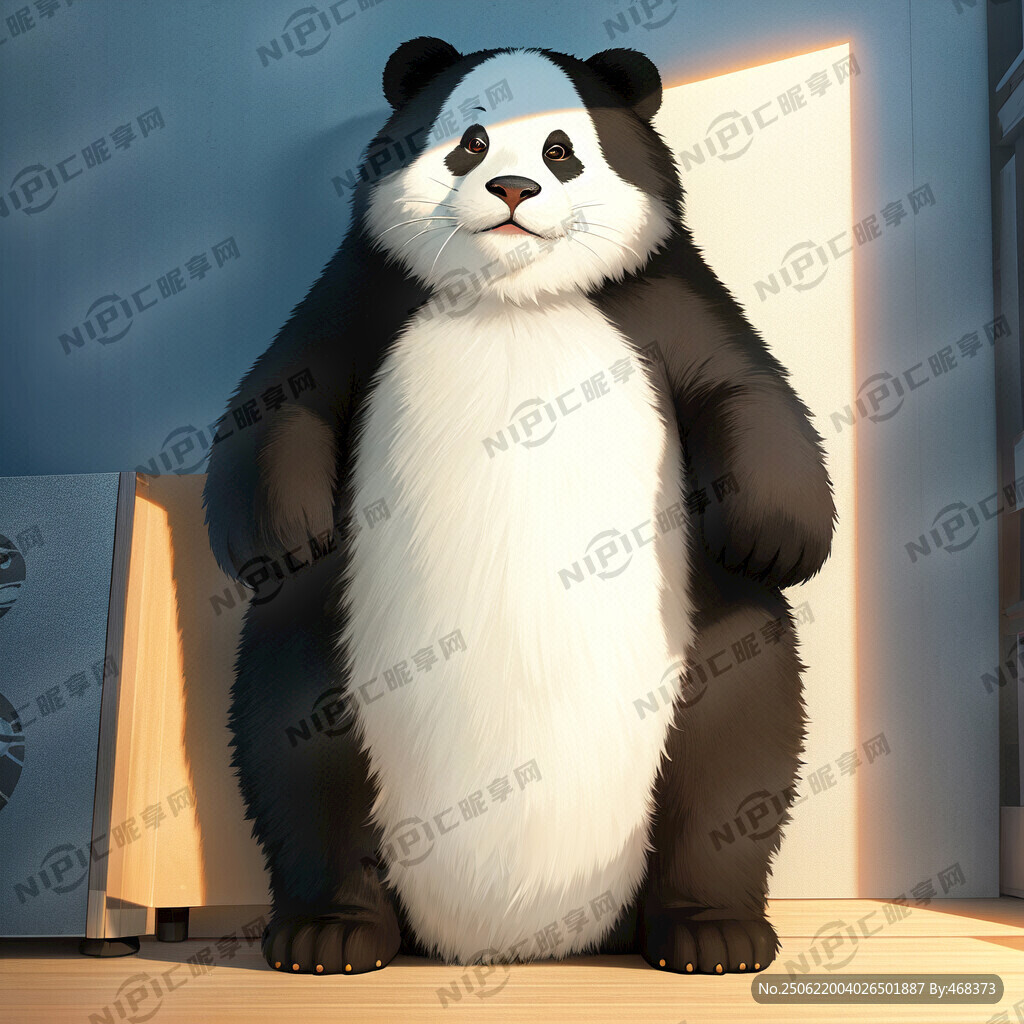 大熊猫 上班族 皮克斯动画风格