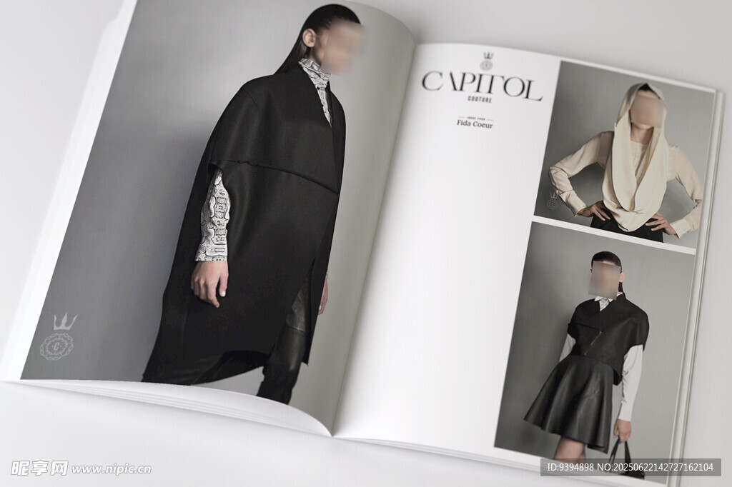 时尚服饰画册内页展示样机