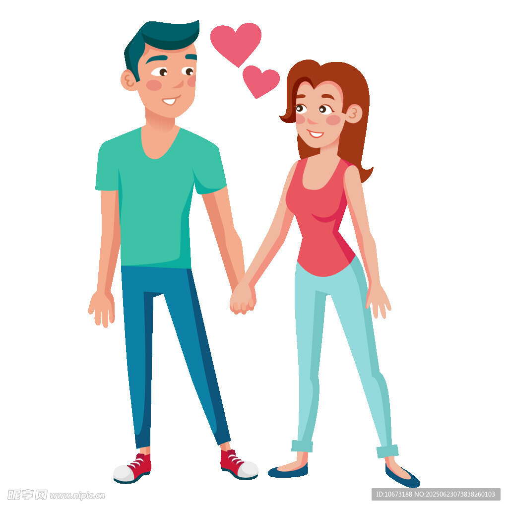 牵手情侣爱意满满