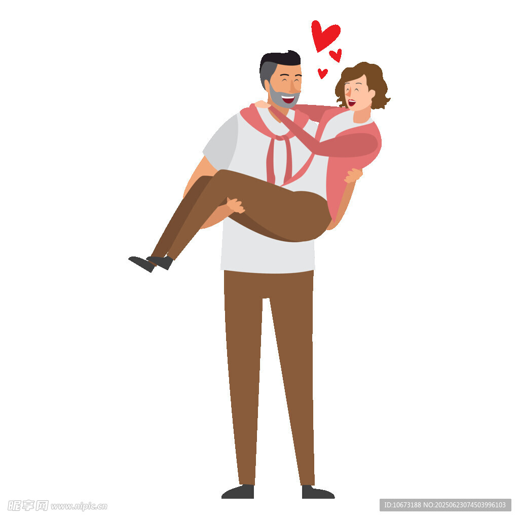 情侣甜蜜公主抱瞬间