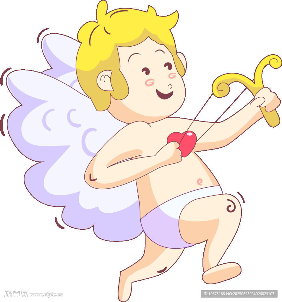 可爱小天使持弓准备射箭