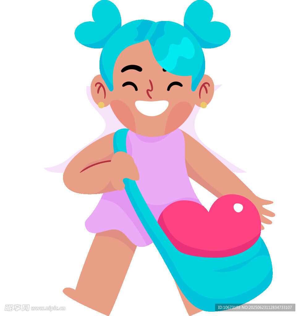 快乐背包小女孩