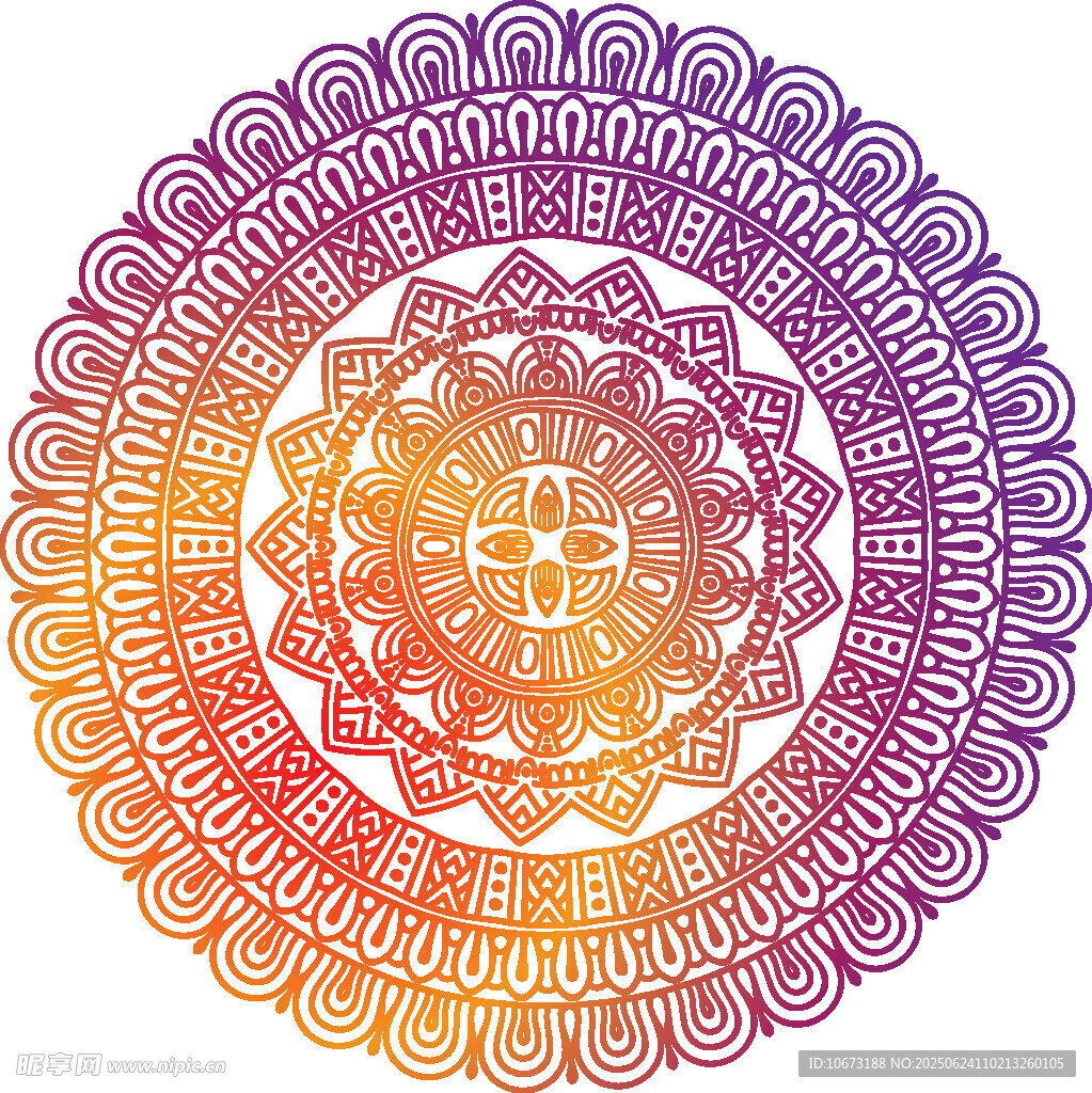 绚丽曼陀罗图案