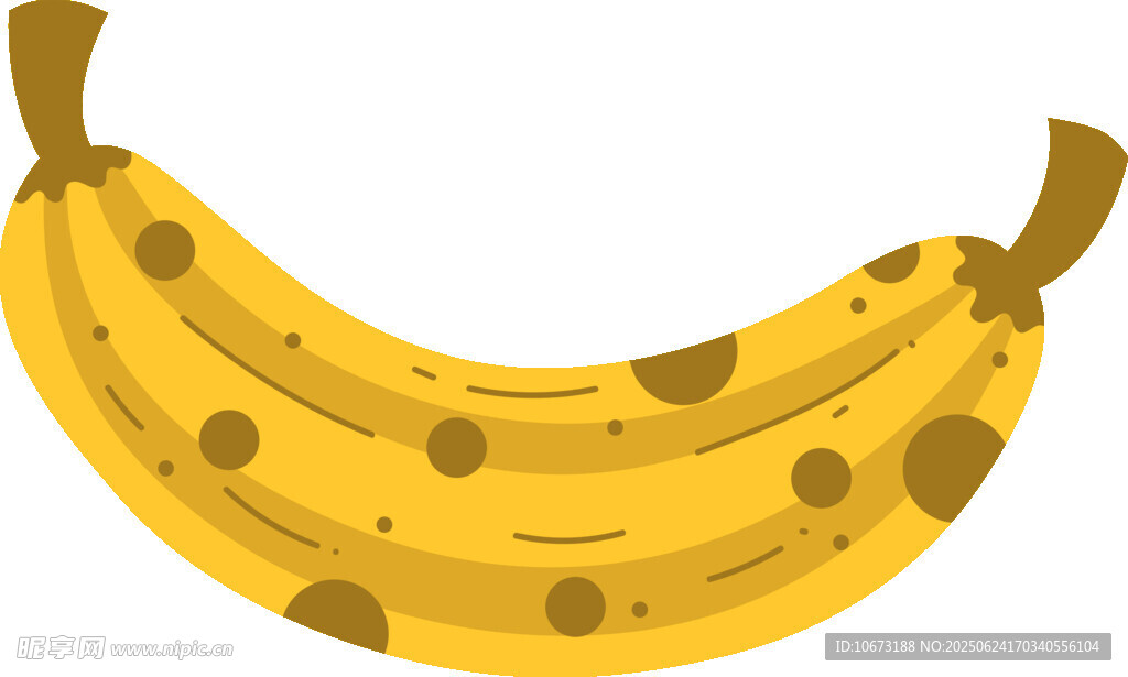 卡通斑点香蕉插画