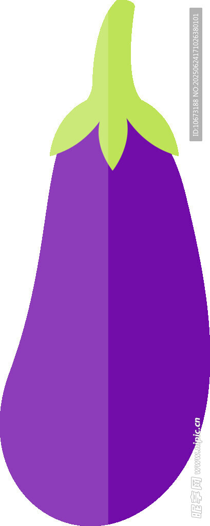 紫色茄子插画