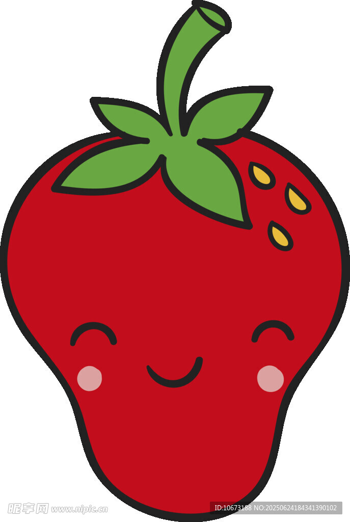 可爱草莓卡通形象