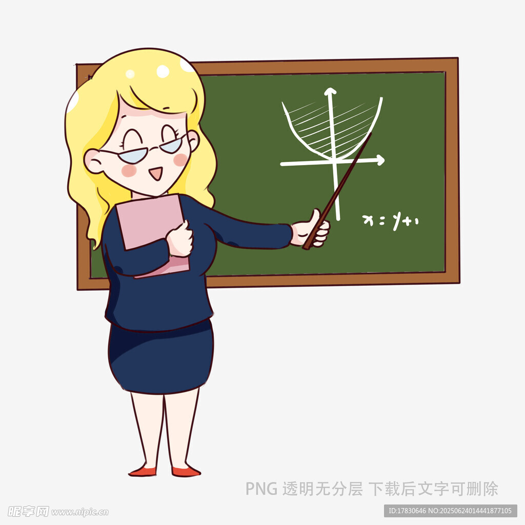 女教师黑板前讲解物理知识