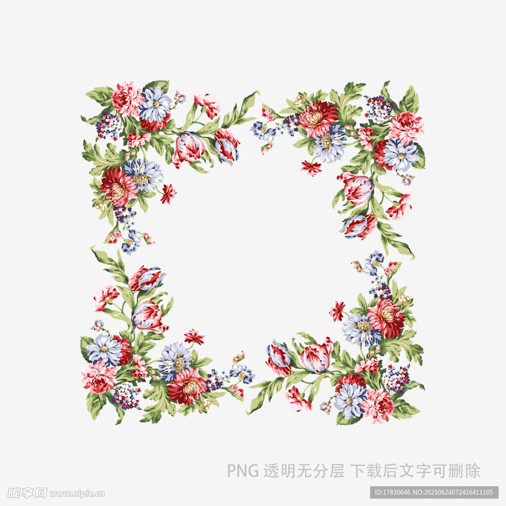 花卉边框装饰图案