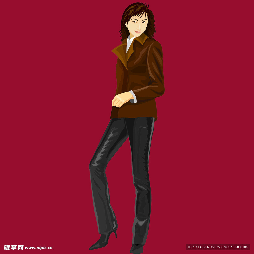 时尚女性穿搭展示