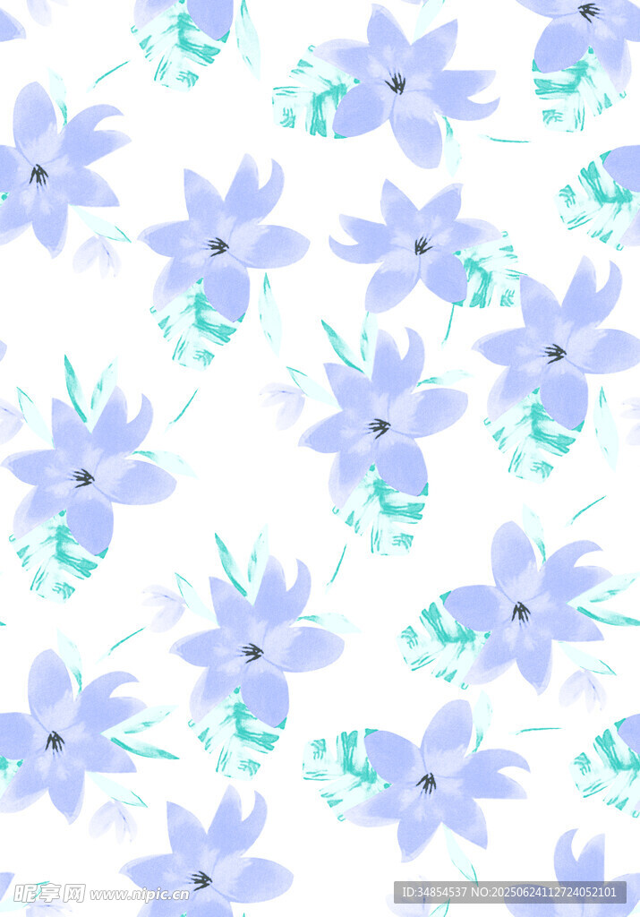 淡蓝花卉图案背景