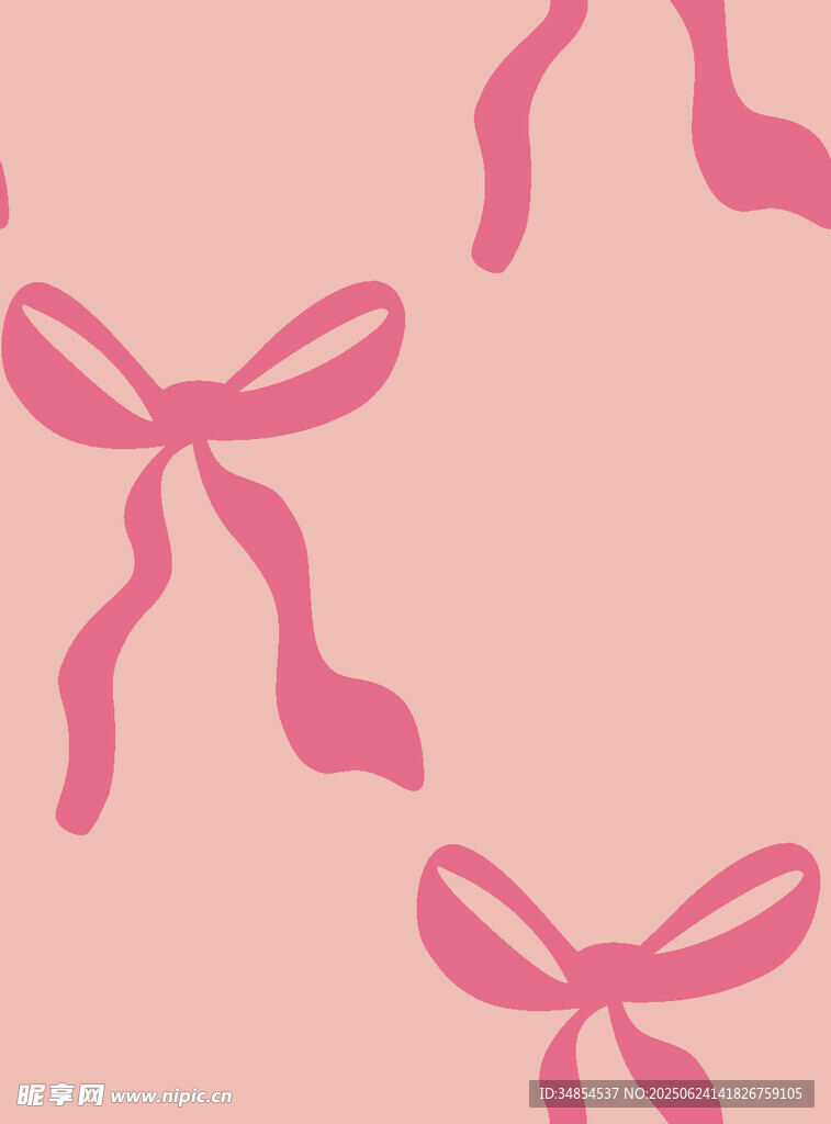 粉色蝴蝶结图案背景