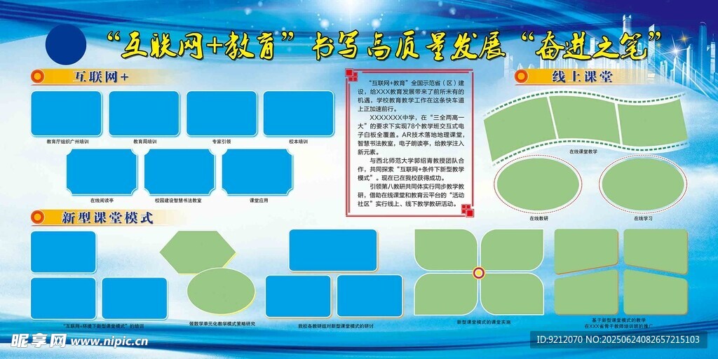 学校互联网教育展板