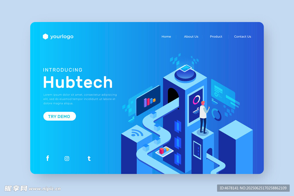 科技风网页设计界面展示